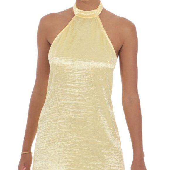 Lucy in the Sky Satin Halter Shift Dress - Picture 5 of 6